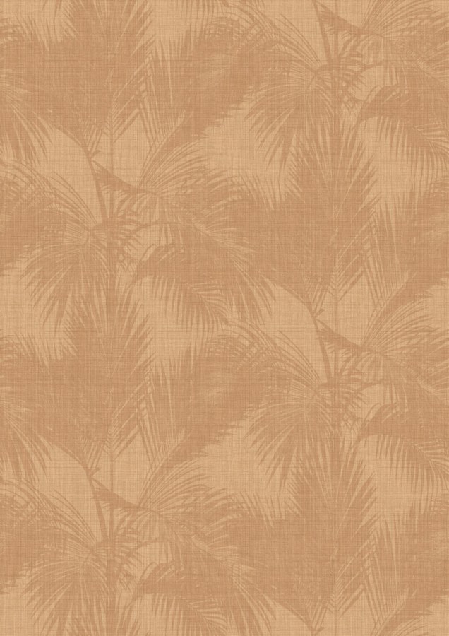 Obrazová tapeta na zeď, palmová listy, červená, hnědá, Imani, Decoprint - Tapety Yara