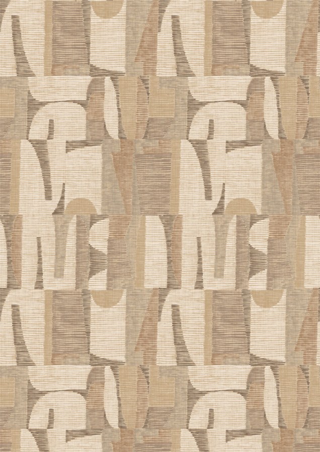 Geometrická obrazová tapeta na zeď, béžová, hnědá, Imani, Decoprint - Tapety Yara