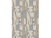 Geometrická obrazová tapeta na zeď, béžová, modrá, Imani, Decoprint