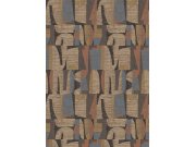 Geometrická obrazová tapeta na zeď, hnědá, červená, Imani, Decoprint