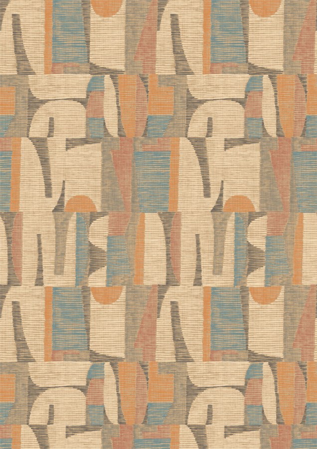 Geometrická obrazová tapeta na zeď, béžová, šedá, Imani, Decoprint - Tapety Yara