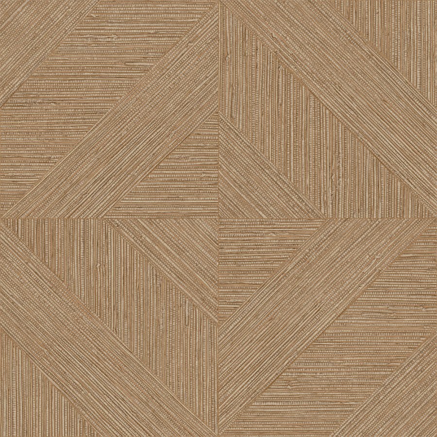 Tapeta na zeď, parketový vzor, textura rohože, hnědá, žlutá, Imani, Decoprint - Tapety Yara