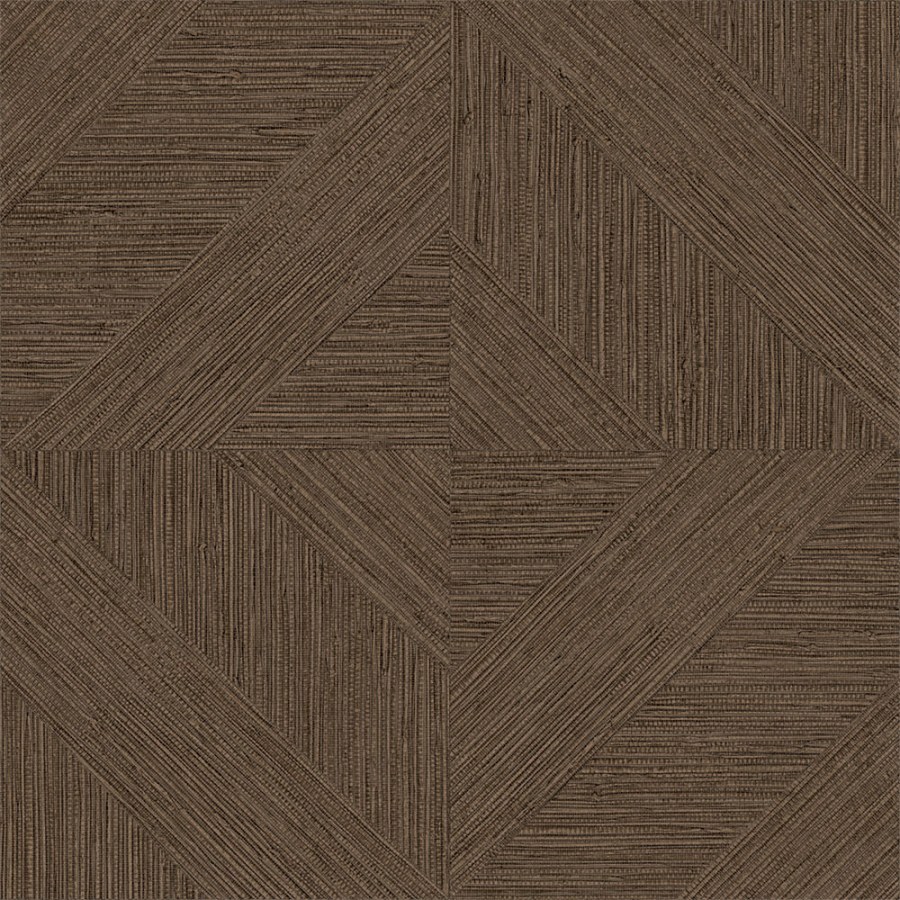 Tapeta na zeď, parketový vzor, textura rohože, hnědá, černá, Imani, Decoprint - Tapety Yara