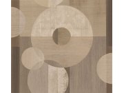 Geometrická obrazová tapeta na zeď, béžová, hnědá, Imani, Decoprint