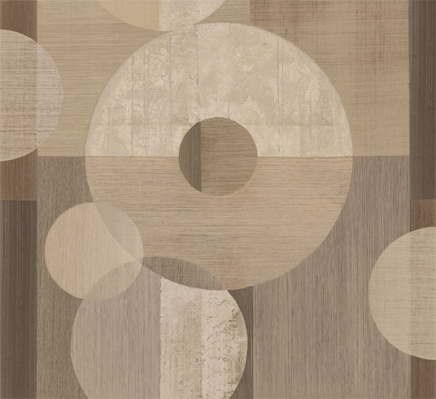 Geometrická obrazová tapeta na zeď, béžová, hnědá, Imani, Decoprint - Tapety Yara