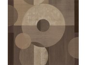 Geometrická obrazová tapeta na zeď, žlutá, hnědá, Imani, Decoprint