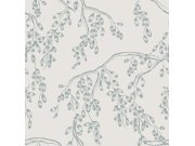 Tapeta na zeď, bílo-modrá, větvičky, Laura Ashley 4