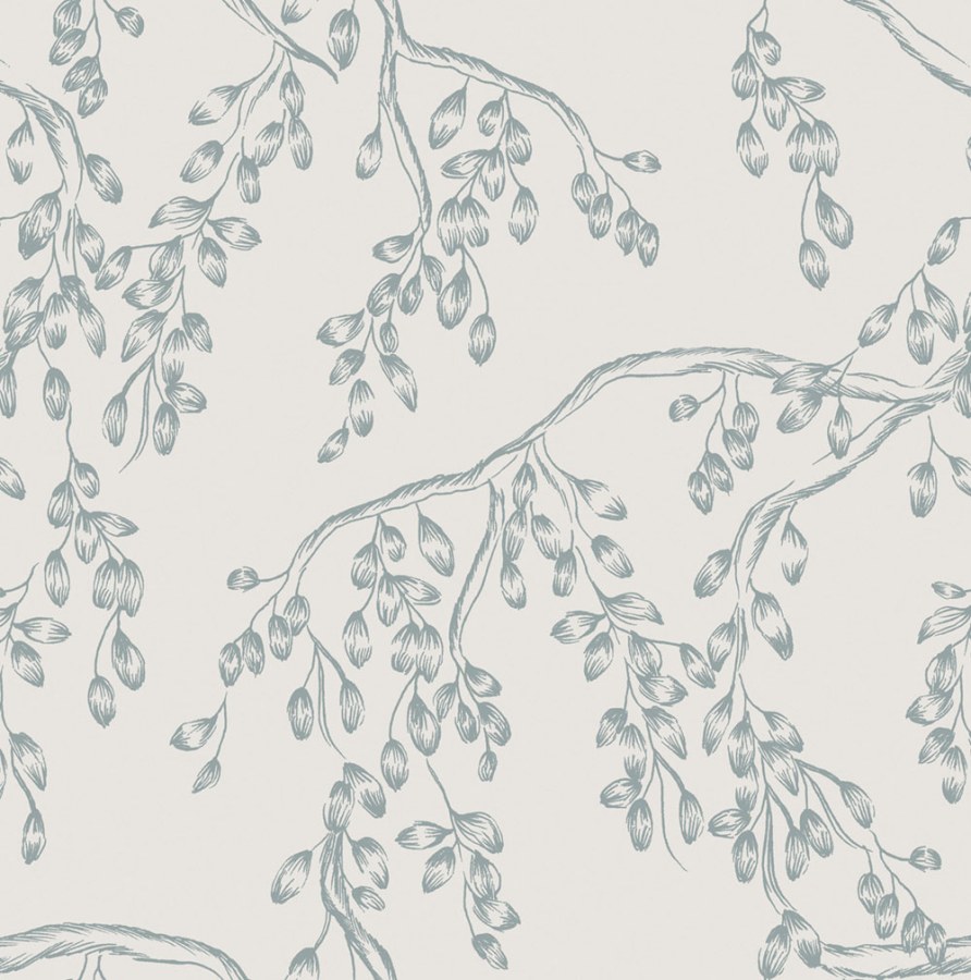 Tapeta na zeď, bílo-modrá, větvičky, Laura Ashley 4 - Tapety Yara