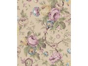 Tapeta na zeď, růžová, zelená, květinový vzor, Laura Ashley 4