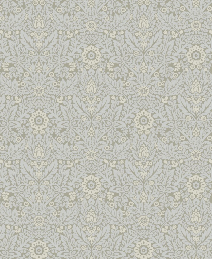 Květinová tapeta na zeď, zelená, modrá, Laura Ashley 4 - Tapety Yara