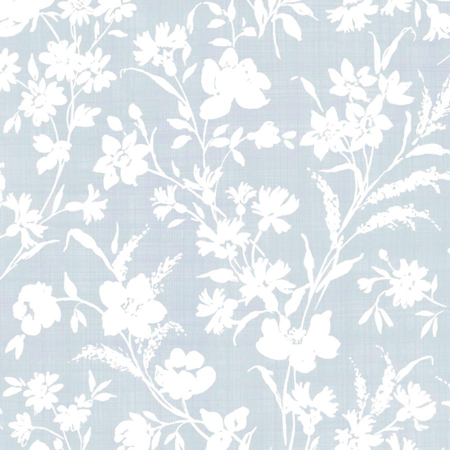 Tapeta na zeď, modrá, květinový vzor, Laura Ashley 4