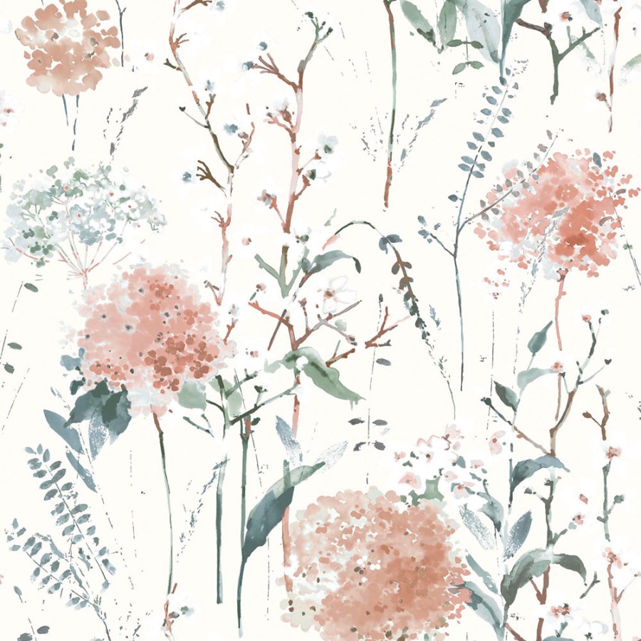 Tapeta na zeď, bílá, modrá, květinový vzor, Laura Ashley 4 - Tapety Yara