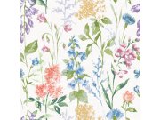Tapeta na zeď, bílá, zelená, květinový vzor, Laura Ashley 4