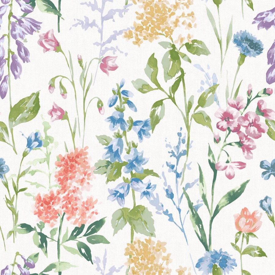 Tapeta na zeď, bílá, zelená, květinový vzor, Laura Ashley 4 - Tapety Yara