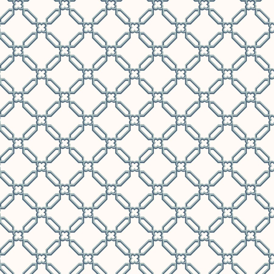Tapeta na zeď, modrá, bílá, geometrický vzor, Laura Ashley 4 - Tapety Yara