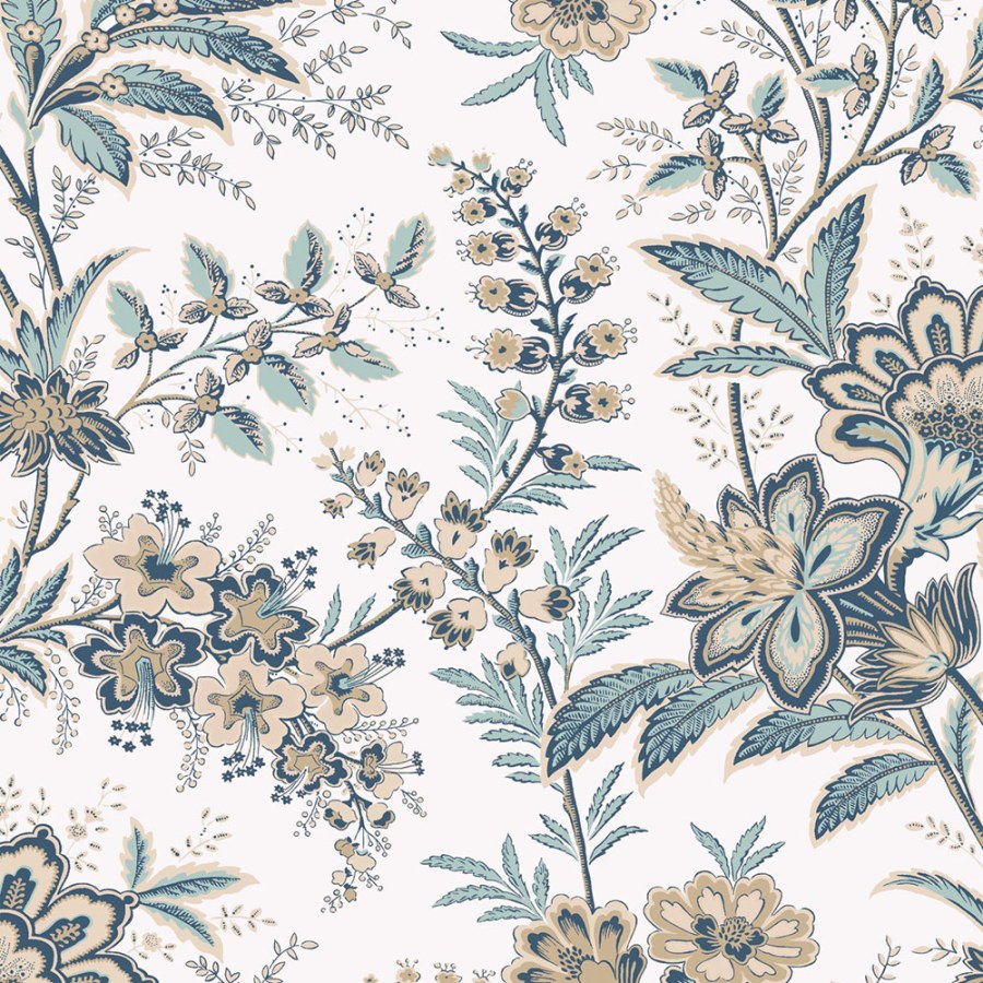 Tapeta na zeď, bílá, béžová, květiny, Laura Ashley 4