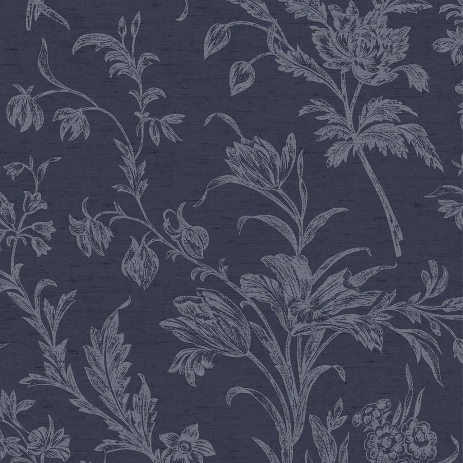 Tapeta na zeď, modrá, květinový vzor, Laura Ashley 4 - Tapety Yara