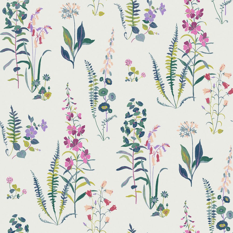 Květinová tapeta na zeď, růžová, fialová, Laura Ashley 4 - Tapety Yara
