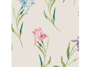 Tapeta na zeď, béžová, růžová, kosatce, Laura Ashley 4
