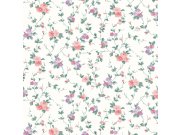 Tapeta na zeď, zelená, fialová, květy, Laura Ashley 4