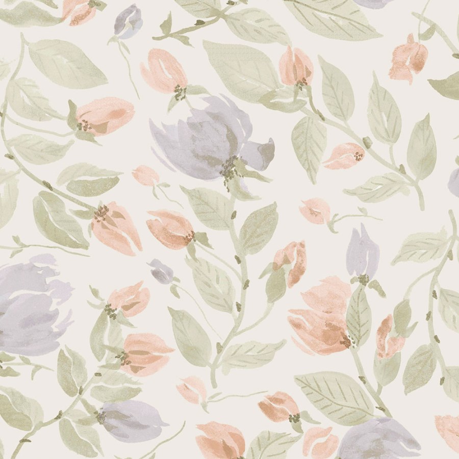 Květinová tapeta na zeď, fialová, růžová, Laura Ashley 4 - Tapety Yara