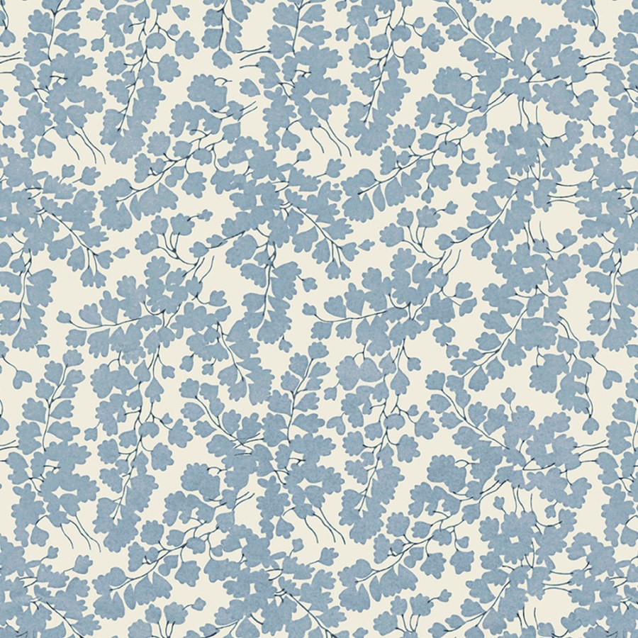 Tapeta na zeď, modrá, bílá, lístky, Laura Ashley 4 - Tapety Yara