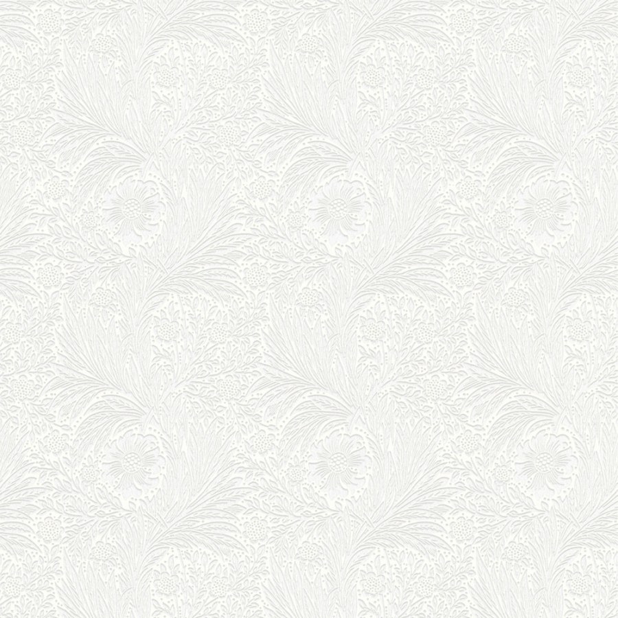 Tapeta na zeď, bílá, květiny, listy, William Morris at Home vol. 2 - Tapety Yara