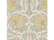 Tapeta na zeď, zelená, okrová, květiny, William Morris at Home vol. 2