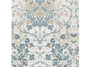 Tapeta na zeď, béžová, šedá, květiny, listy, William Morris at Home vol. 2