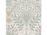 Tapeta na zeď, šedá, růžová, květiny, listy, William Morris at Home vol. 2