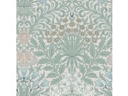 Tapeta na zeď, zelená, růžová, květiny, listy, William Morris at Home vol. 2