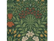 Tapeta na zeď, zelená, červená, květiny, listy, William Morris at Home vol. 2 Tapety Yara