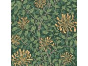 Tapeta na zeď, zelená, žlutá, květiny, listy, William Morris at Home vol. 2