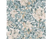 Tapeta na zeď, růžová, zelená, květiny, listy, William Morris at Home vol. 2