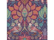 Tapeta na zeď, fialová, růžová, květiny, ptáci, William Morris at Home vol. 2