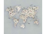 Tapety Yara - Fototapeta na zeď, mapa světa se zvířátky, Newbie Wallpaper, Borastapeter Fototapeta na zeď, mapa světa se zvířátky, Newbie Wallpaper, Borastapeter