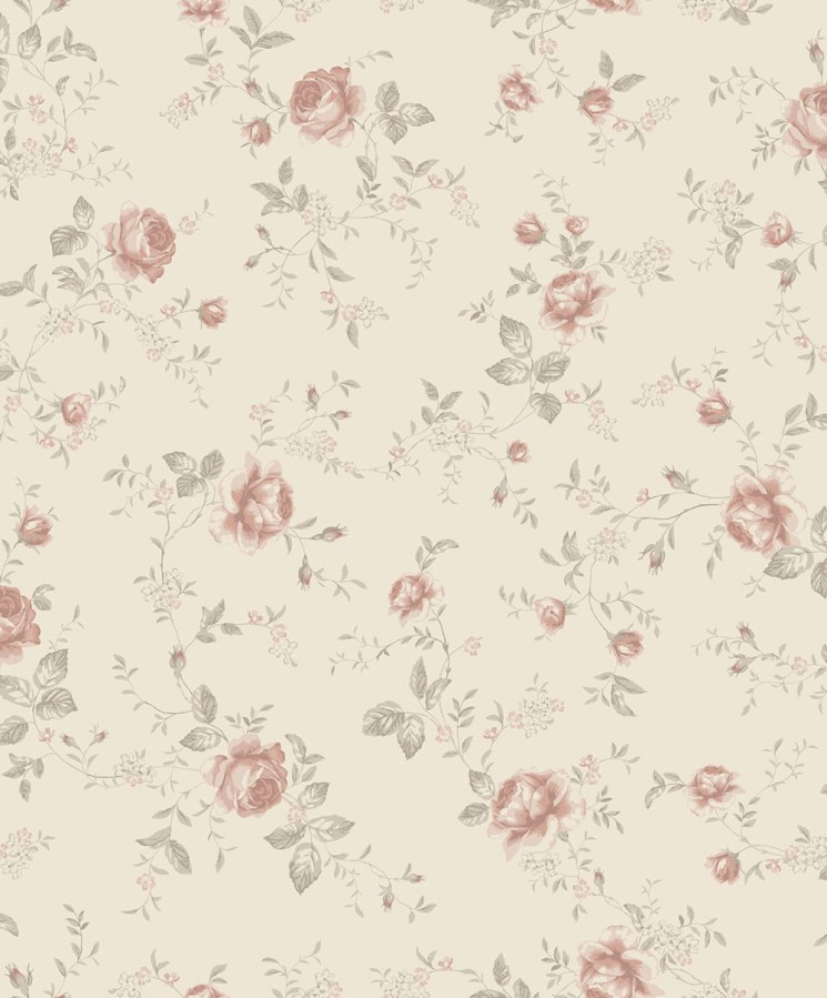 Tapeta na zeď, béžová, květiny, růže, Newbie Wallpaper, Borastapeter Tapeta na zeď, béžová, květiny, růže, Newbie Wallpaper, Borastapeter