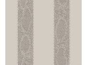 Tapety Yara - Geometrická tapeta na zeď, béžová, hnědá, imitace hadí kůže, Grains & Plains, Marburg Geometrická tapeta na zeď, béžová, hnědá, imitace hadí kůže, Grains & Plains, Marburg