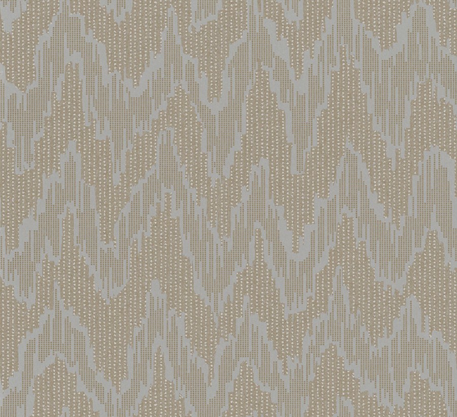 Tapety Yara - Tapeta na zeď, stříbrno-zlatý cik cak vzor, Grains & Plains, Marburg Tapeta na zeď, stříbrno-zlatý cik cak vzor, Grains & Plains, Marburg - Tapety Yara
