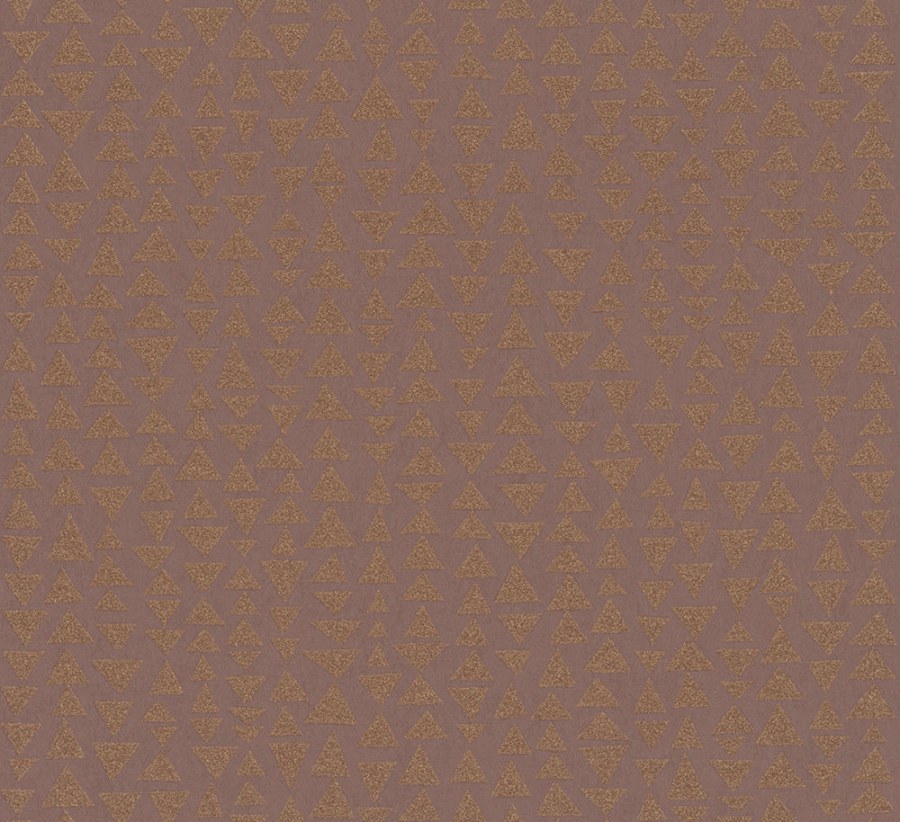 Tapeta na zeď, hnědo-bronzová, trojúhelníky, Grains & Plains, Marburg Tapeta na zeď, hnědo-bronzová, trojúhelníky, Grains & Plains, Marburg