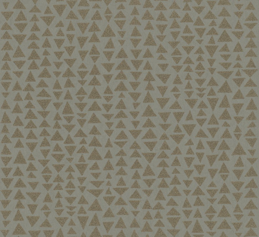 Tapety Yara - Tapeta na zeď, zlato-šedá, trojúhelníky, Grains & Plains, Marburg Tapeta na zeď, zlato-šedá, trojúhelníky, Grains & Plains, Marburg - Tapety Yara