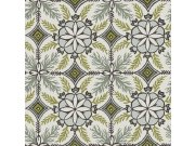 Tapety Yara - Tapeta na zeď, bílá, zelená, květinová ornamenty, , Antibes, Decoprint Tapeta na zeď, bílá, zelená, květinová ornamenty, , Antibes, Decoprint
