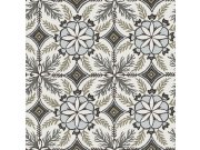 Tapety Yara - Tapeta na zeď, krémová, modrá, květinová ornamenty, Antibes, Decoprint Tapeta na zeď, krémová, modrá, květinová ornamenty, Antibes, Decoprint
