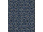 Tapeta na zeď, modrá, stříbrná, květiny, Antibes, Decoprint
