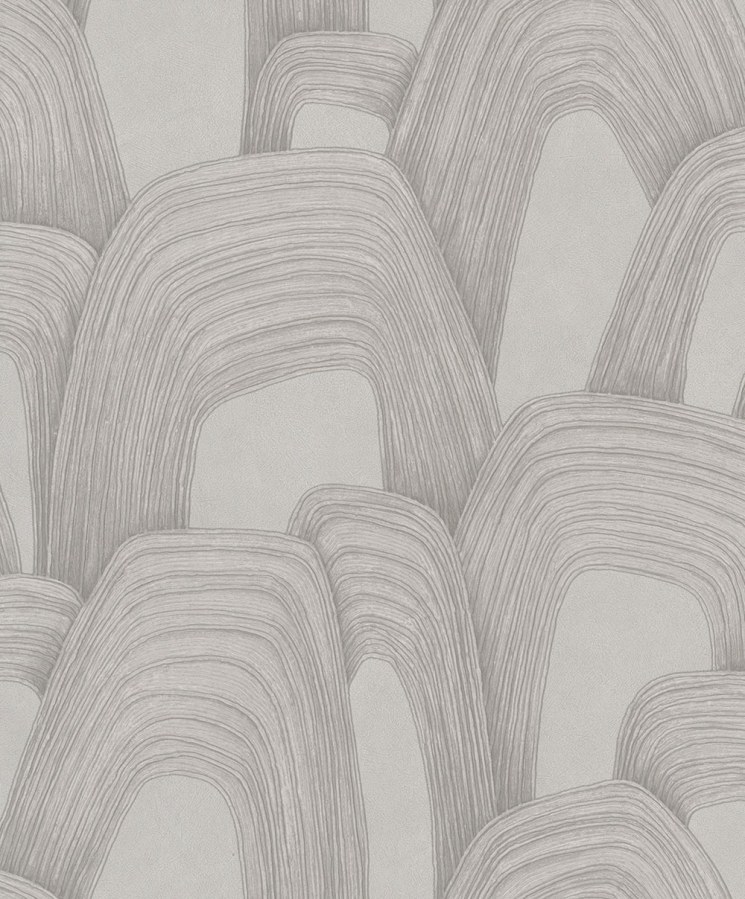 Tapeta na zeď, stříbrná, vlnky, beton, Whisper, Marburg Tapeta na zeď, stříbrná, vlnky, beton, Whisper, Marburg