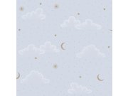 Tapety Yara - Tapeta na zeď, modrá, bílá, puntíky, hvězdičky, Sweet Dreams, Ugépa Tapeta na zeď, modrá, bílá, puntíky, hvězdičky, Sweet Dreams, Ugépa