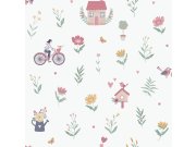Tapety Yara - Tapeta na zeď, růžová, béžová, zvířátka, květiny, Sweet Dreams, Ugépa Tapeta na zeď, růžová, béžová, zvířátka, květiny, Sweet Dreams, Ugépa