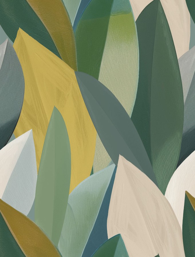 Obrazová tapeta na zeď, zelená, listy, Serenity, Decoprint Obrazová tapeta na zeď, zelená, listy, Serenity, Decoprint