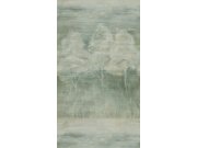 Tapety Yara - Obrazová tapeta na zeď, šedá, zelená, stromy, Serenity, Decoprint Obrazová tapeta na zeď, šedá, zelená, stromy, Serenity, Decoprint