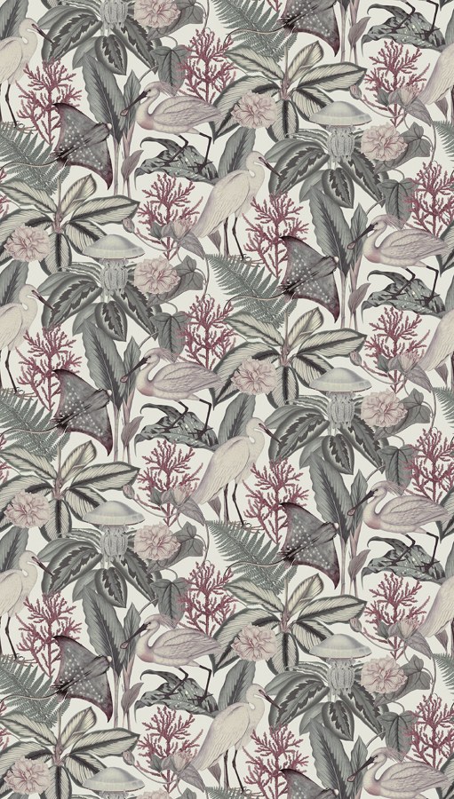 Obrazová tapeta na zeď, zelená, ptáci, listy, Feature Walls, Decoprint Obrazová tapeta na zeď, zelená, ptáci, listy, Feature Walls, Decoprint